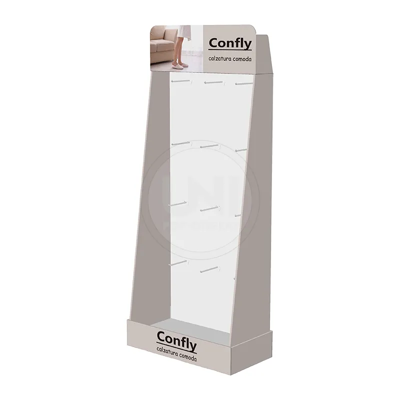 Free New Custom Cardboard Pallent Display Design High Quality Promotion Recyclable Hair Stand Extension Cardboard Hook Display