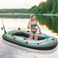 Kayak gonflable personnalisé en caoutchouc, bateau gonflable épaissi résistant à l'usure pour 2 personnes, bateau de pêche double 34, hovercraft