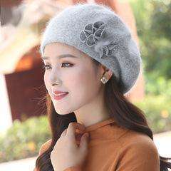 Nouveau style – Bonnet tricoté en poils de lapin pour femme, mode coréenne, adorable bonnet en laine tricoté style bourgeon - Product Image 4