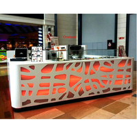 Table de Service en pierre artificielle, 1 pièce, Design moderne en forme de L, pour boîte de nuit, comptoir de Bar, Buffet