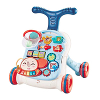 Marchette d'apprentissage pour bébé avec Table de divertissement à roulettes, Center d'activités éducatives précoces pour enfants