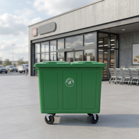 Poubelle extérieure de 1100 L, grande capacité, bac de recyclage, boîte de rangement pour la plage, les centres commerciaux, les zones résidentielles