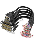 Cable de terminal HDB15, cable de conexión de un solo extremo, puerto paralelo DB26, cables de puerto serie DB44/DB50/DB62 - Conductor de 28 AWG