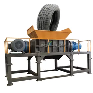 Industrial Tyre Shredder Machine Tire Recycling Shredding Double Shaft Shredder Manufacturers