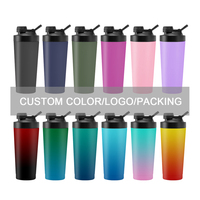 Gourde personnalisée en acier inoxydable Shaker Cup Bouteille d'eau Gourde Inox Deau Thermos Isotherme Metal Protein Shaker Bottle