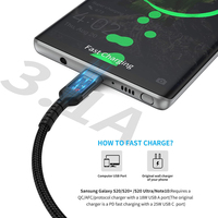 Cable USB Tipo-C de Cobre Puro 3A con Revestimiento de TPE para Carga Rápida, Compatible con Bancos de Energía, Impresoras, Computadoras, Auriculares, Cámaras