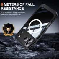Coque de téléphone magnétique transparente GSCASE anti-poussière en PC de haute qualité, antichoc, avec protection d'écran intégrée pour iPhone 17 Pro Max