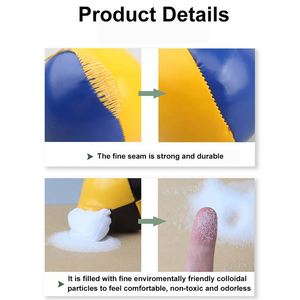 Pelotas de malabarismo personalizadas con logo, color suave, 4 paneles, pelota de malabarismo profesional de PU para niños, para jugar al aire libre. - Product Image 4