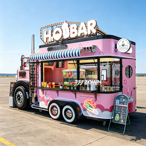 Custom Size Mobile Kitchen Food <b>Trailer</b> with Ice Cream Station Stainless Steel Construction for Fast Food Trucks & Restaurants - Product Image 6