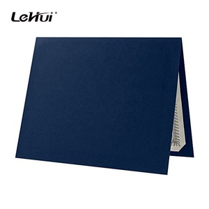 Nautical Blue/Black Linen <strong>Display</strong> <strong>Folder</strong> for Paper Awards 9.5*12 Paper Graduation Certification Holders - Product Image 1