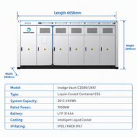 Sistema de Almacenamiento de Energía Solar Híbrido Inedge Power, Batería de Almacenamiento de Energía Renovable de 1MWh 2MWh, BMS, EMS, BESS, Sistema de Almacenamiento de Energía en Contenedor Refrigerado por Líquido