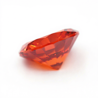 Vente en gros de pierre ronde L-Orange CZ 5A Zircon créé en laboratoire 0.8mm-3.0mm avec jeu de couleurs/feu pour la décoration d'ongles