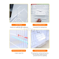 40*33*54cm Cage pour oiseaux Perruche Finch Cages pour oiseaux en métal Maison