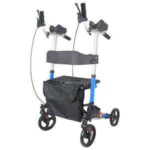 הליכון מתקפל עם מושב לניידות קשישים של MK Elderly Care, גלגלים לכל סוגי השטח, כוונון גובה, משענת גב ארגונומית - Product Image 1