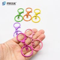 YIWANG vente en gros coloré bricolage pendentif en métal porte-clés fermoir mousqueton fermoirs à ressort crochets porte-clés anneaux