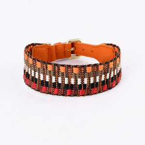 2022 nuevo diseño ondulado PU ajustable peso ligero mascota perro gato <span class=keywords><strong>Collar</strong></span> Correa conjunto Premium mascotas correas y collares - Product Image 3