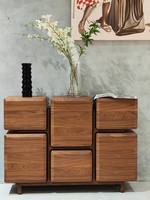 Rétro Décor À La Maison De Luxe Armoire De Rangement En Bois Noyer Entrée Buffet Buffet Cabinet Pour Salon Hôtel Villa