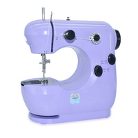 Machine à coudre électrique domestique, mini et portable, pour débutants, couture manuelle robuste pour tissus lourds