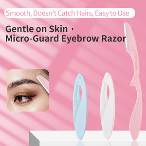 <span class=keywords><strong>Tondeuse</strong></span> à sourcils pliable, rasoir pour poils du visage, multifonctionnel, pratique pour les voyages, lame inclinée en acier inoxydable - Product Image 1