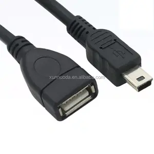 Right/Left angle mini USB male to USB type A Female OTG cable