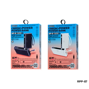 Chargeur <span class=keywords><strong>portable</strong></span> REMAX RPP-87 65W à charge rapide, <span class=keywords><strong>batterie</strong></span> <span class=keywords><strong>externe</strong></span> PD 22.5W 20000mAh, bloc d'alimentation pour ordinateur <span class=keywords><strong>portable</strong></span> <span class=keywords><strong>avec</strong></span> câble intégré - Product Image 3