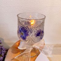 Endlose Lila Glas-Jelly-Wachs Handgemachte Aromatherapie-Kerze in Becherform – Herzwärmer für Geburtstage & Feiertage – Geschenkbox für Freunde