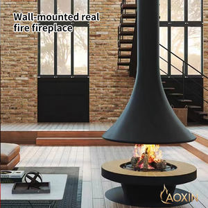 Chimenea suspendida hecha a medida para uso doméstico <span class=keywords><strong>Leña</strong></span> colgante irregular Decoración <span class=keywords><strong>de</strong></span> calefacción <span class=keywords><strong>de</strong></span> fuego real para Villa Cottage Living - Product Image 2