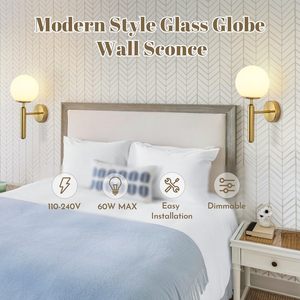 <span class=keywords><strong>Applique</strong></span> Murale <span class=keywords><strong>de</strong></span> Luxe Personnalisable Driver Brand Glodren avec Abat-jour en Acrylique Blanc Opale pour <span class=keywords><strong>Salle</strong></span> <span class=keywords><strong>de</strong></span> <span class=keywords><strong>Bain</strong></span> et Chambre à Coucher - Product Image 2