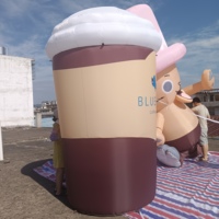 Modèle de tasse à café gonflable géante pour la publicité et la promotion d'événements Ballon de tasse à café gonflable personnalisé pour l'affichage de la marque