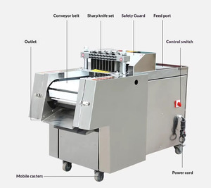Stainless Steel <b>Meat</b> Bone Chopping Machine High Efficiency Poultry Chicken Cutter Ribs Dicer for Butcher Shop - Product Image 5
