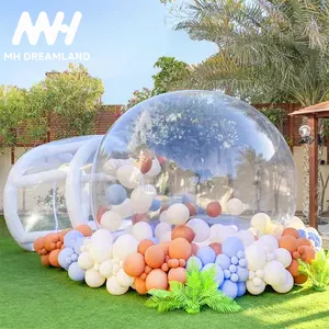 PVC Aufblasbares Blasen haus mit Tunnel aufblasbares Blasen zelt Kuppel zelt für Party