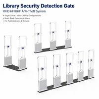 Lecteur de portique RFID UHF en acrylique transparent, système de sécurité antivol, distance de lecture de 3 m pour l'entrée des bibliothèques, anti-perte de livres
