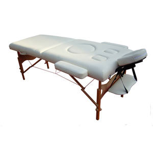 <span class=keywords><strong>Table</strong></span> <span class=keywords><strong>de</strong></span> <span class=keywords><strong>massage</strong></span> portable en bois, 1 pièce, 2 sections, pour femmes enceintes - Product Image 2