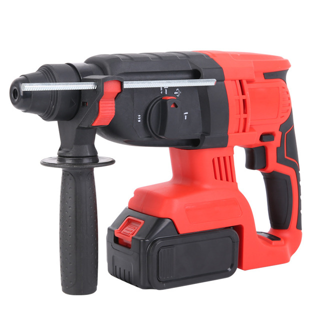 Power Tools 21V Lithium Battery Cordless Hammer Drill Industrial Impact Drill Rechargeable Brushless Rotary Hammer