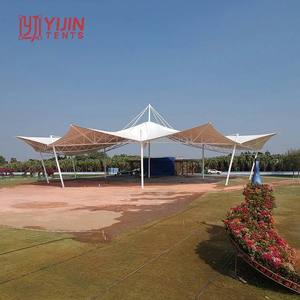 Structure de membrane tendue en PVDF pour aménagement paysager, au design architectural, très demandée, type auvent parapluie - Product Image 1