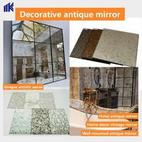 Vente en gros de grandes plaques de verre miroir antiques, style vintage français, décoration en verre miroir antique pour cuisine/salle de bain/hôtel