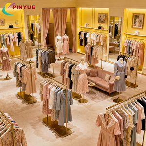 Muebles de Tienda de Ropa Personalizados, Iluminación para Boutique de Moda Femenina, Exhibidores de Ropa de Madera, Mostrador de Exhibición de Ropa para Tienda de Ropa - Product Image 6