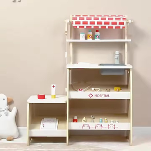 Ensemble de jouets de <span class=keywords><strong>médecin</strong></span> en bois pour enfants, simulation de clinique médicale, jeu de rôle, éducatif pour les enfants - Product Image 2