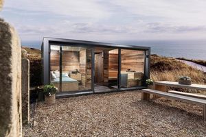 Cabina Sauna Tradizionale da Esterno in Legno Massello Premium con Vasca Idromassaggio Combinata - Product Image 6