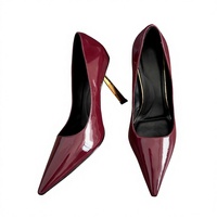 Escarpins à bout pointu pour femmes, élégants, à talon bloc métallique, chaussures habillées, support OEM ODM personnalisé pour mariage, fête, bureau, usage quotidien