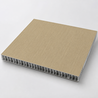 Panneau en aluminium alvéolé à grain de bois taupe, personnalisé, écologique, léger, résistant au feu et à l'humidité, au design moderne