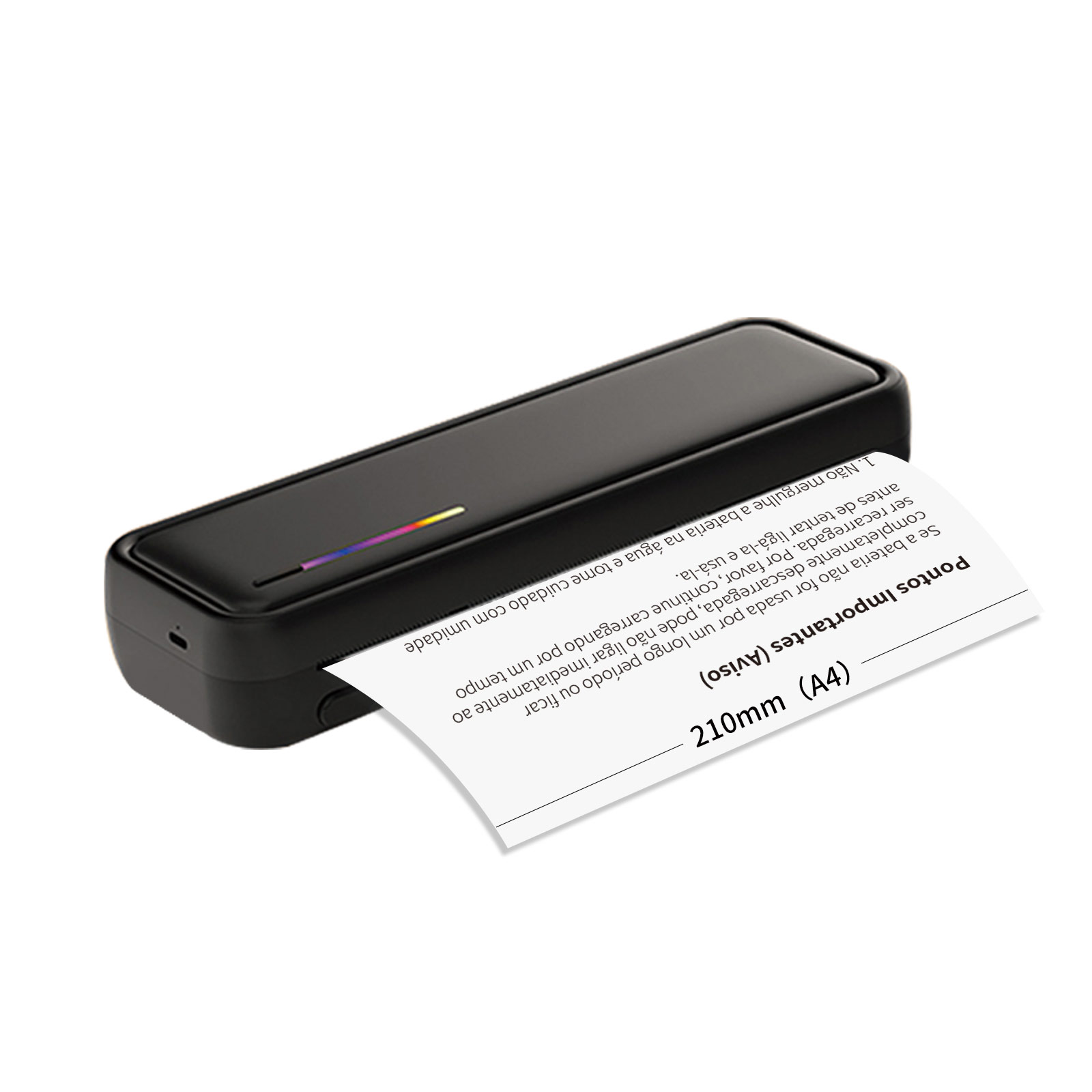 Papier thermique en rouleau noir inclus, emballage en boîte de rangement