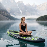 Planche de SUP gonflable de 10'6'' avec 8 anneaux de fixation pour hamac, camping et installation de bâche sur l'eau
