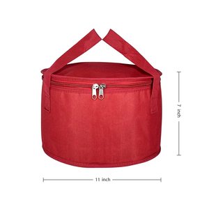 Borsa da pranzo rotonda personalizzata riutilizzabile Cooler per torte <span class=keywords><strong>in</strong></span> casseruola borse termoisolate per consegna Pizza borsa per cibo da picnic Potluck - Product Image 2