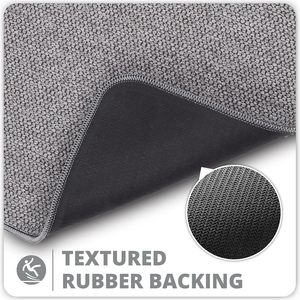 Tapis antidérapant en coton brodé OEM d'usine avec envers en caoutchouc antidérapant, lavable en machine, fin, pour usage en salle de bain pour personnes âgées - Product Image 6