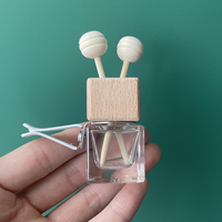 Grand Stock 8ml Carré Vent Clip Auto Huile Essentielle Parfum Désodorisant Voiture Diffuseur Vide Bouteille En Verre