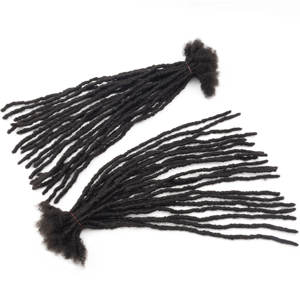 Noir Naturel Extensions De Dreadlocks Cabello humano Inter Locs Extensiones para Caribe y <span class=keywords><strong>Rasta</strong></span> - Product Image 2