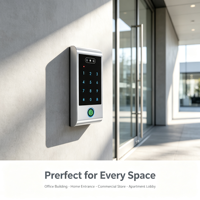Serrure intelligente Secukey avec reconnaissance faciale et empreintes digitales, entrée et sortie Wiegand, étanche IP67, reconnaissance faciale entièrement automatique