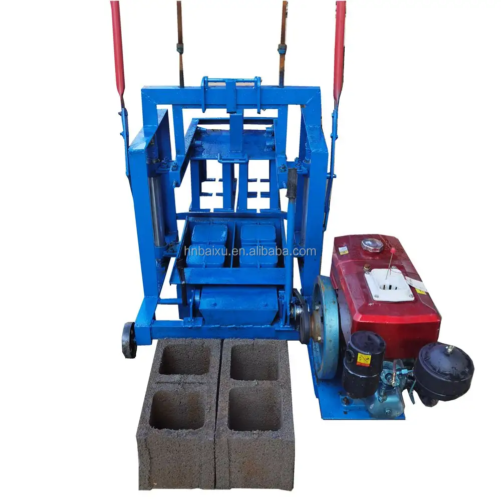 diesel small manual egg laying concrete cement brick making machinery in papua new guinea