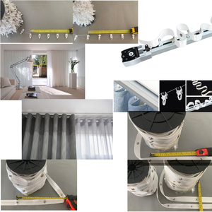 Garden S Fold Curtain S-wave Snake Fold Moda Ripple Fold Cortina Track Google Home Alexa Venta caliente Sheer - Product Image 5